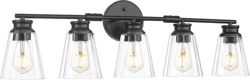 Matte black vanity lights - 32",